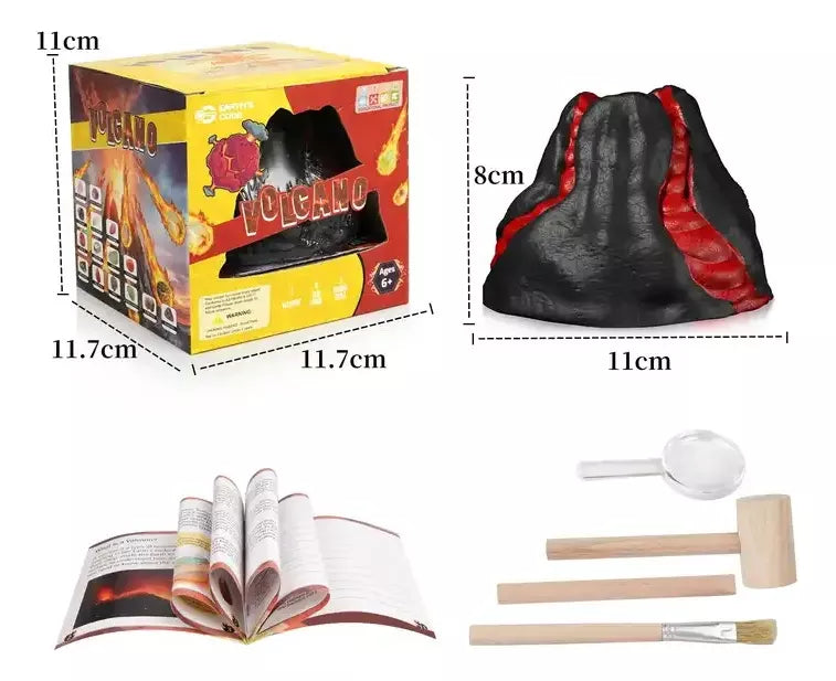 Volcán Kit De Excavación Piedras Preciosas 15 Gemas
