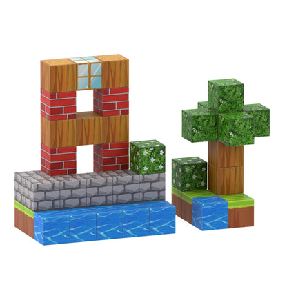 Crafties 48 Piezas Variadas Bloques de Construcción Magnéticos