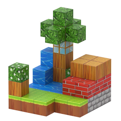 Crafties 48 Piezas Variadas Bloques de Construcción Magnéticos