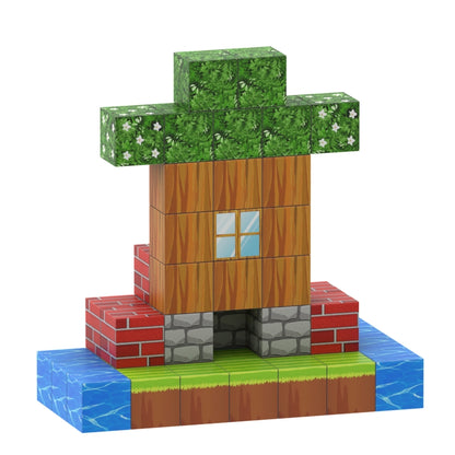Crafties 48 Piezas Variadas Bloques de Construcción Magnéticos