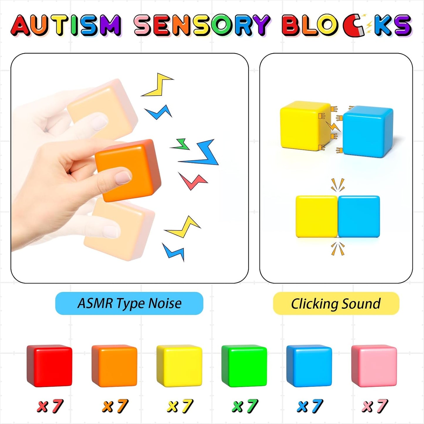 BLOQUES MAGNETICOS COLORIDOS MONTESSORI