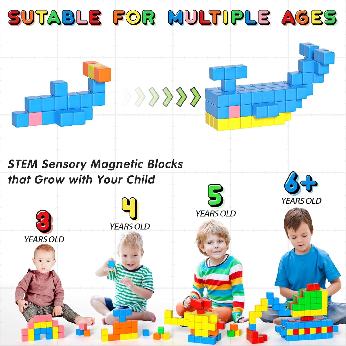 BLOQUES MAGNETICOS COLORIDOS MONTESSORI
