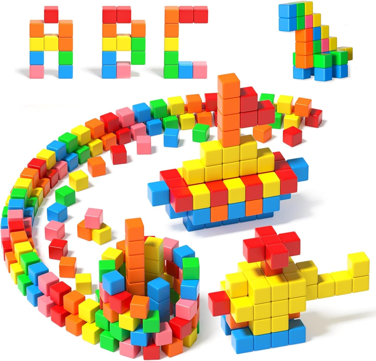 BLOQUES MAGNETICOS COLORIDOS MONTESSORI
