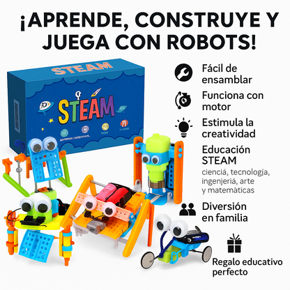 CRAFTIES Kit Stem 5 Robots Educativos Con Motor