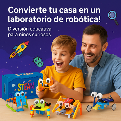 CRAFTIES Kit Stem 5 Robots Educativos Con Motor