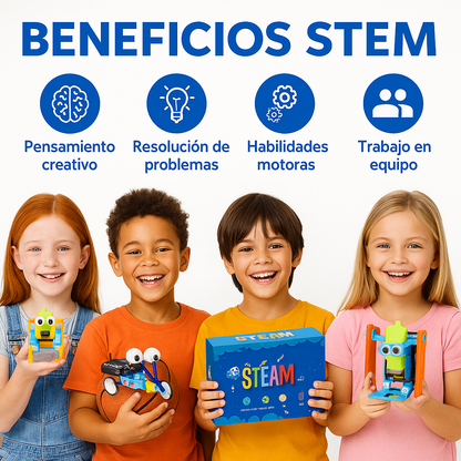 CRAFTIES Kit Stem 5 Robots Educativos Con Motor