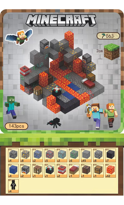 Crafties 143 Piezas Set Bloques de Construcción Magnéticos