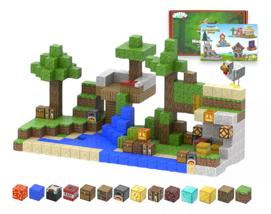 Crafties 400 Piezas Mega Set Bloques de Construcción Magnéticos