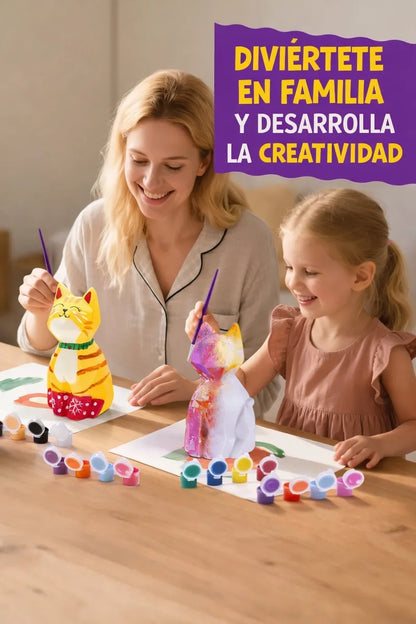 Kit Para Pintar Lámpara De Gato Infantil Creativo Manualidad