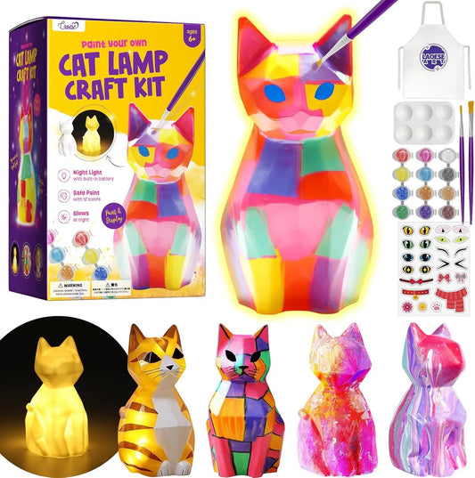 Kit Para Pintar Lámpara De Gato Infantil Creativo Manualidad