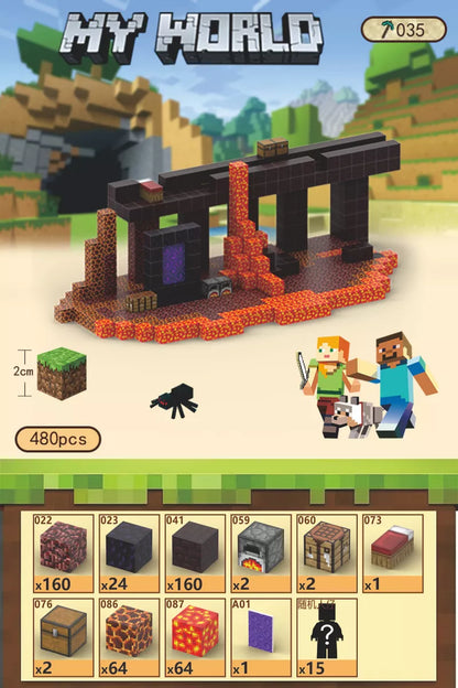Crafties 480 Piezas Mega Set Bloques de Construcción Magnéticos