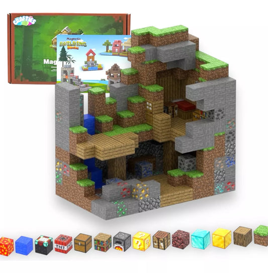 Crafties 375 Piezas Mega Set Bloques de Construcción Magnéticos