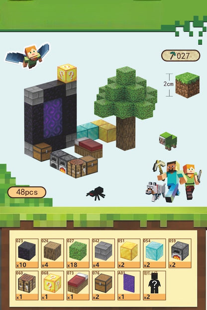 Crafties 48 Piezas Mini Set Bloques de Construcción Magnéticos